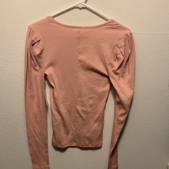 NWT free people pink long sleeve shirt size small - Picture 5 of 5
